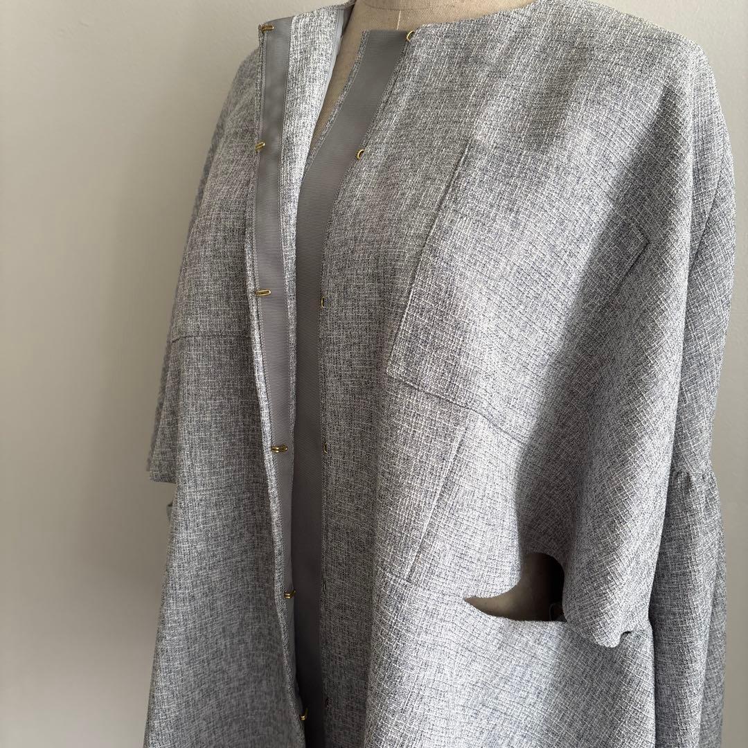 SEVEN TEN by MIHO KAWAHITOツイードフレアショートコート