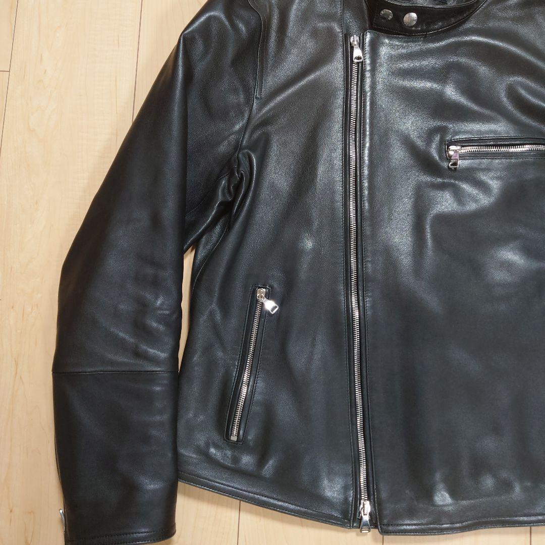 【美品】エンメティ　ジョセフ　50 レザー　ライダースジャケット　黒