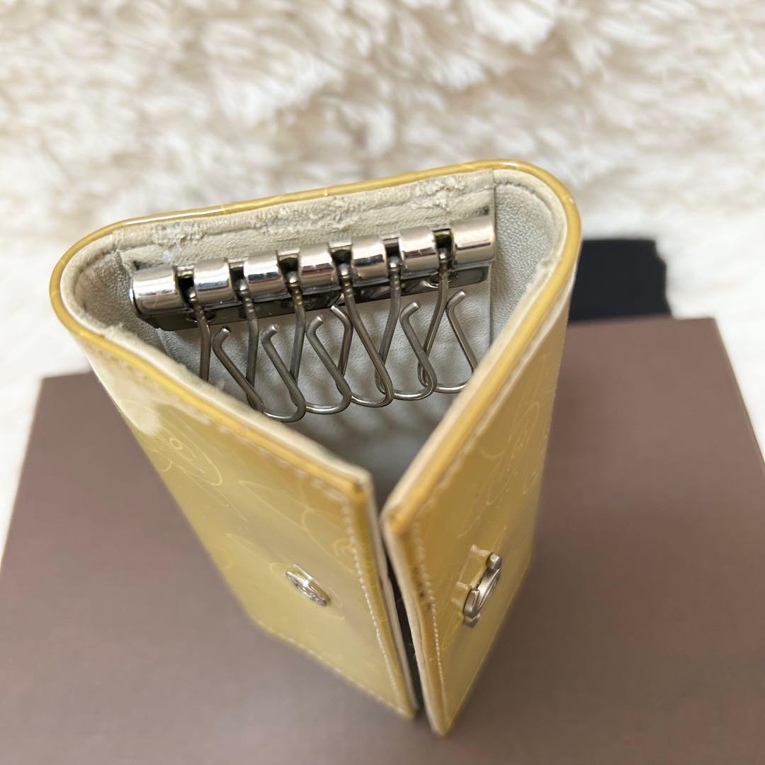 【高級】CHANEL シャネル キーケース ココマーク エナメル