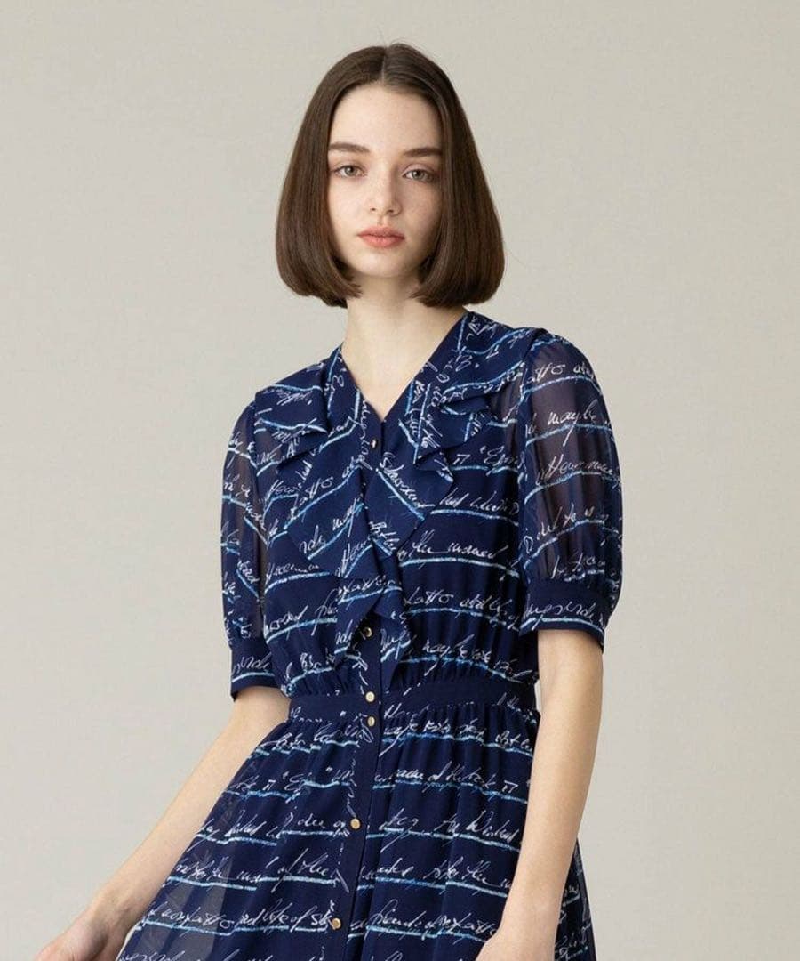 LOULOU WILLOUGHBY RATTIレタードボーダーワンピース美品