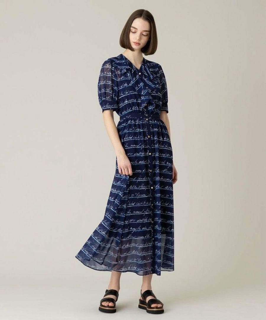 LOULOU WILLOUGHBY RATTIレタードボーダーワンピース美品