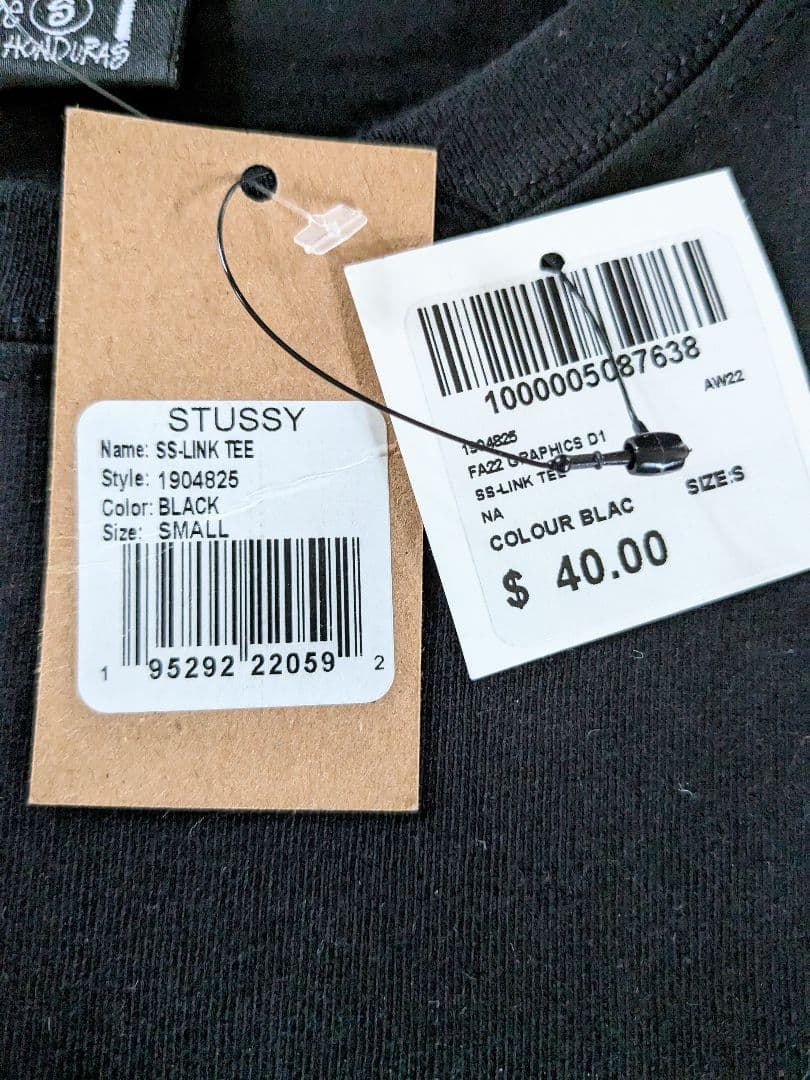 新品 22AW STUSSY SS−LINK TEE BLACK S サイズ