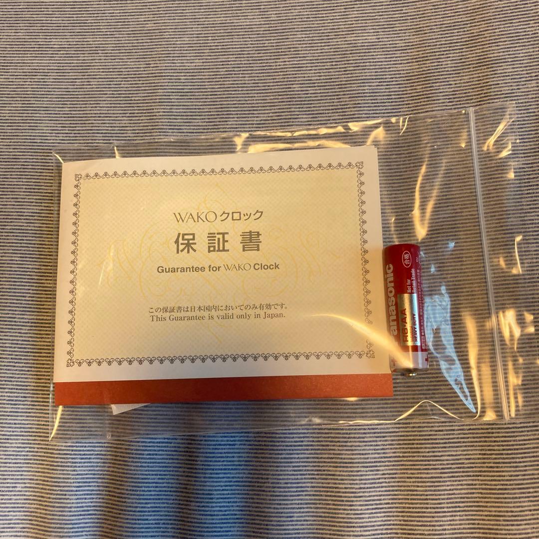 WAKO アーチ型置時計 ゴールド　新品