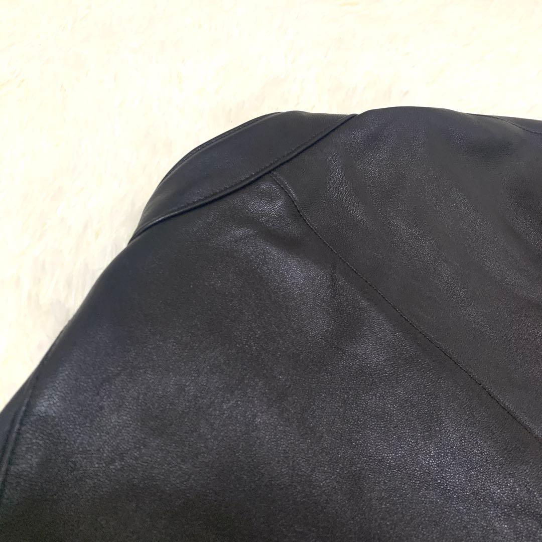 BEAMS ビームス 羊革 レザージャケット シングルライダース【S】黒
