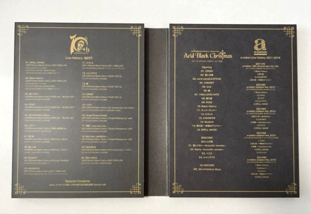 Acid Black Cherry 初回 Live History BEST