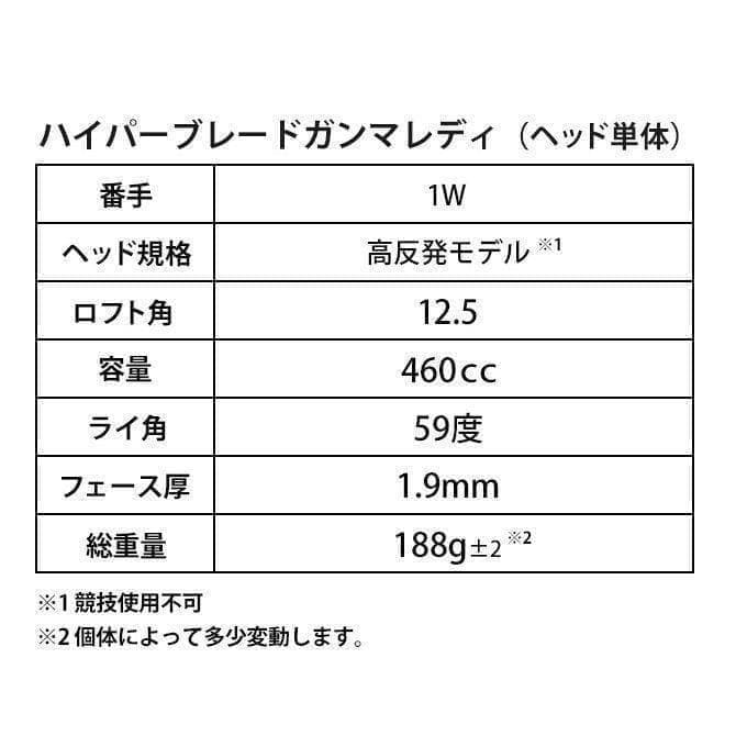 ヘッド単体】新品！女性用　高反発ハイパーブレードガンマ