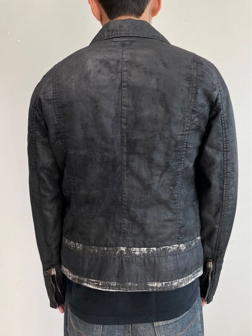 DIESEL 定価11万コーティングライダースジャケット