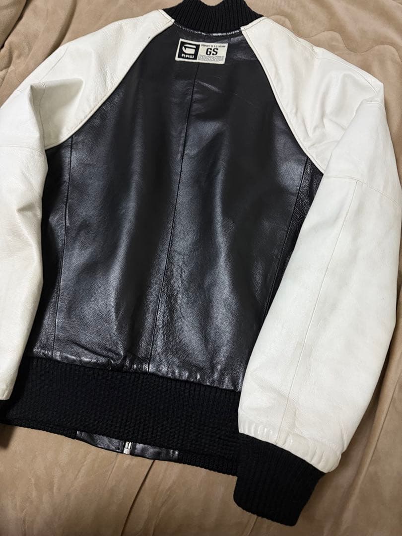 G-Star RAW 限定版 スタジャン スカジャン レザージャケット 本革