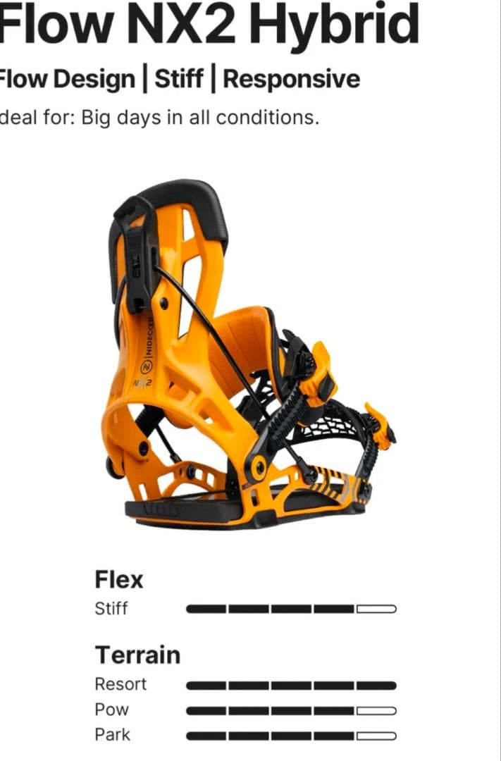 【超美品】Nidecker Flow NX2 FUSION Mango M