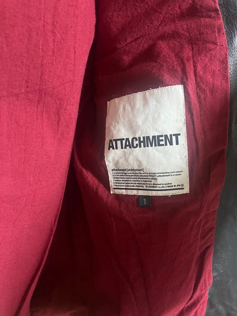 アタッチメント バケッタレザーライダースジャケット attachment