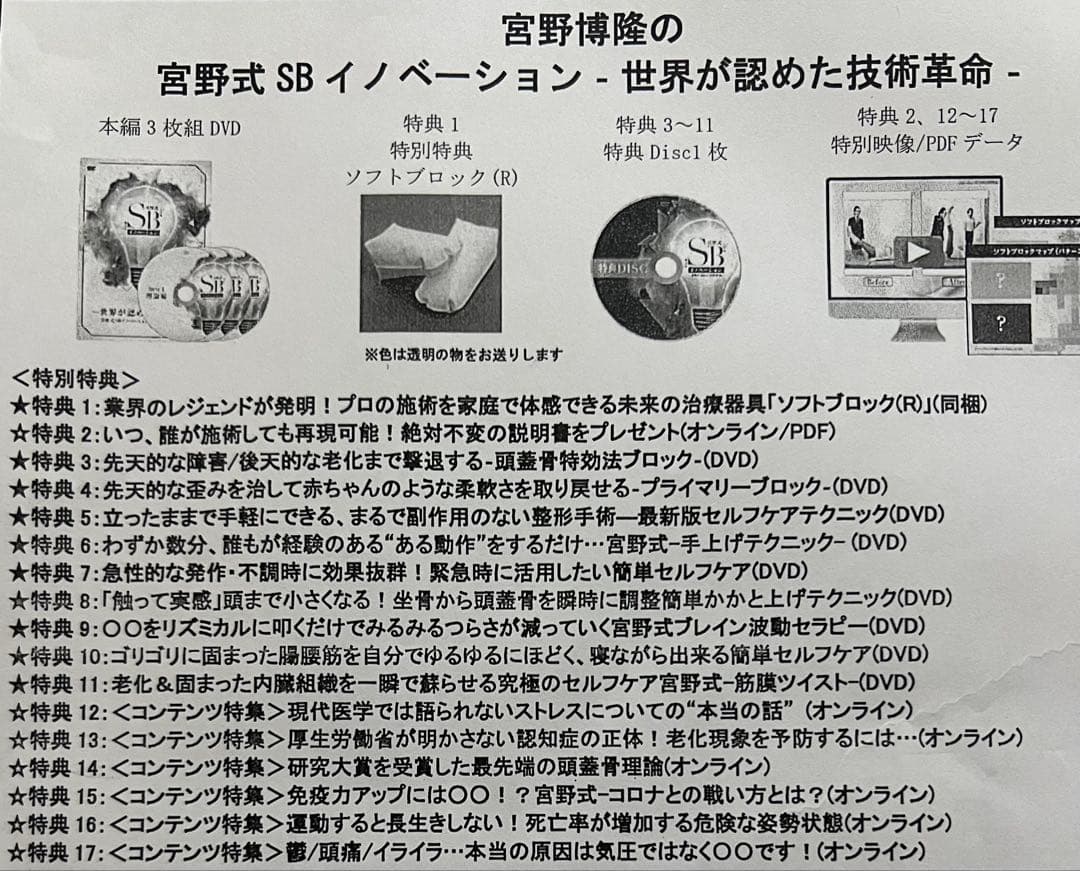 【限定・希少品】宮野式SBイノベーション（ソフトブロック付き）宮野博隆