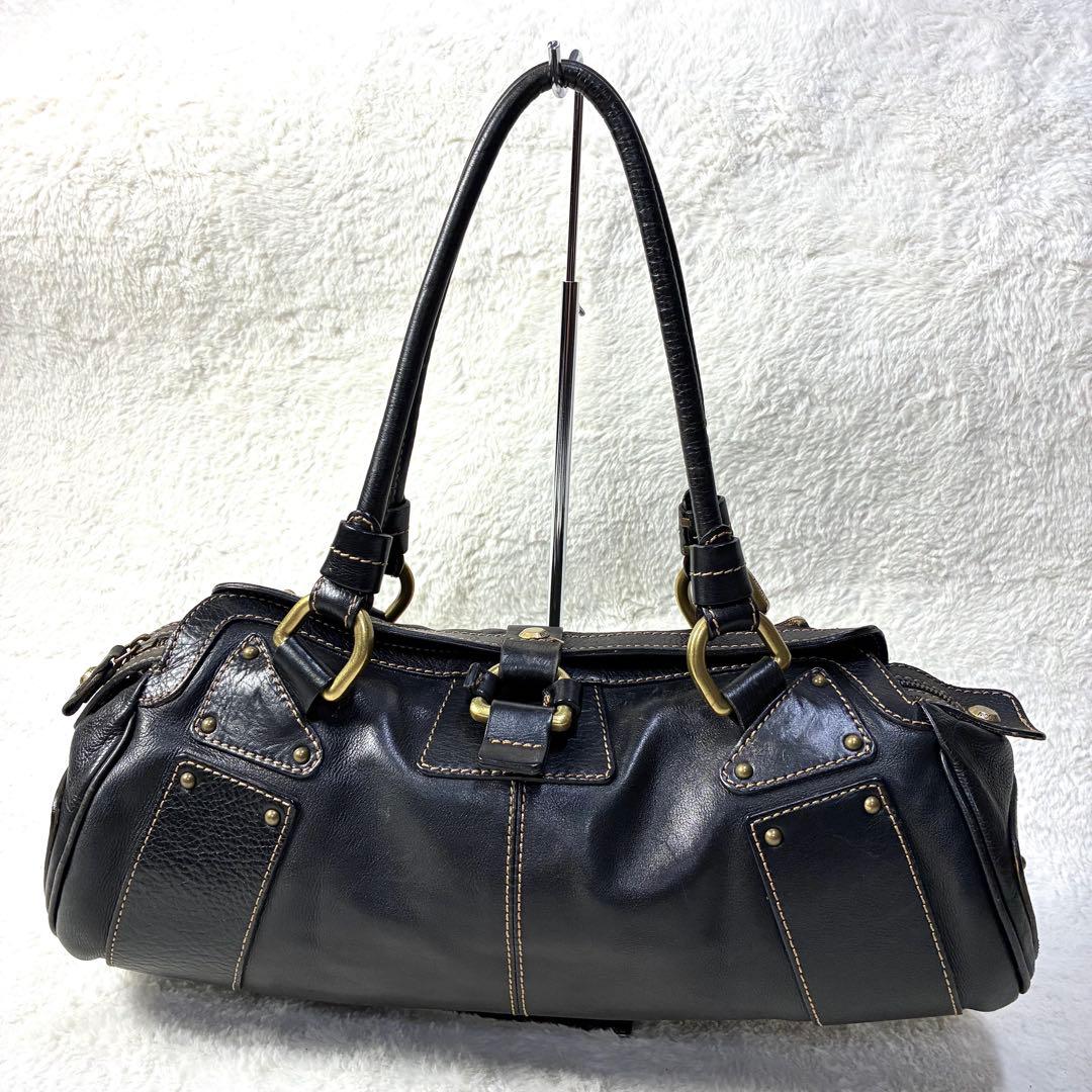 専用　NICOLI 本革トートバッグ ブラック ゴールド金具 Y2K