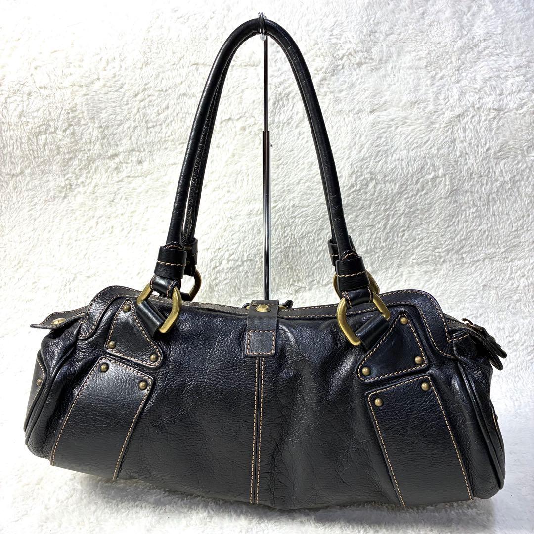 専用　NICOLI 本革トートバッグ ブラック ゴールド金具 Y2K