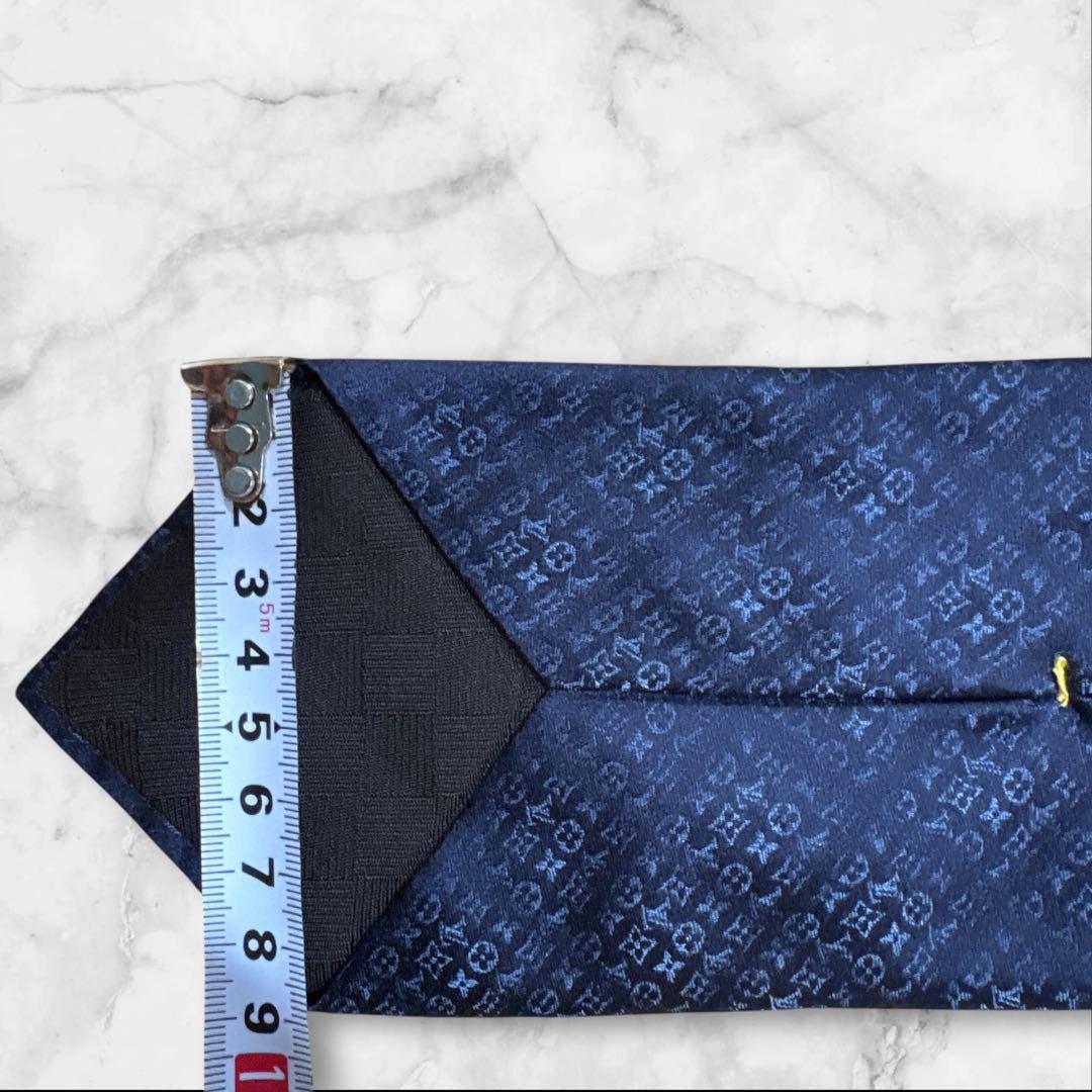 【未使用に近い】LOUIS VUITTON ネクタイ ネイビー　モノグラム