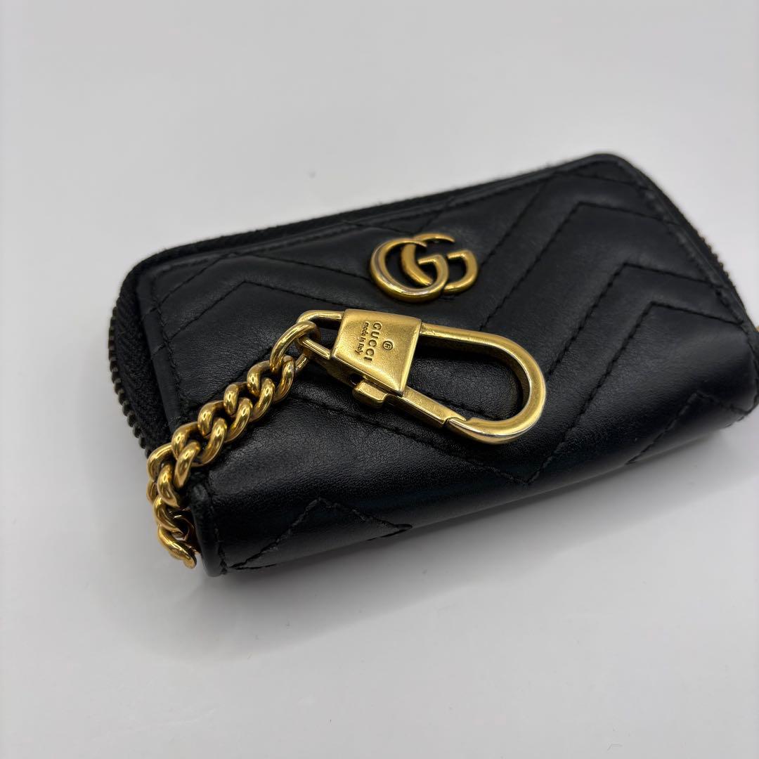 GUCCI キーケース　ケース　ブラック　キルティング　498127 小物