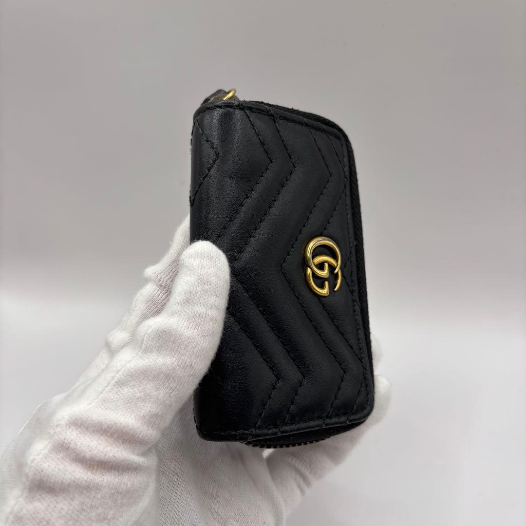 GUCCI キーケース　ケース　ブラック　キルティング　498127 小物