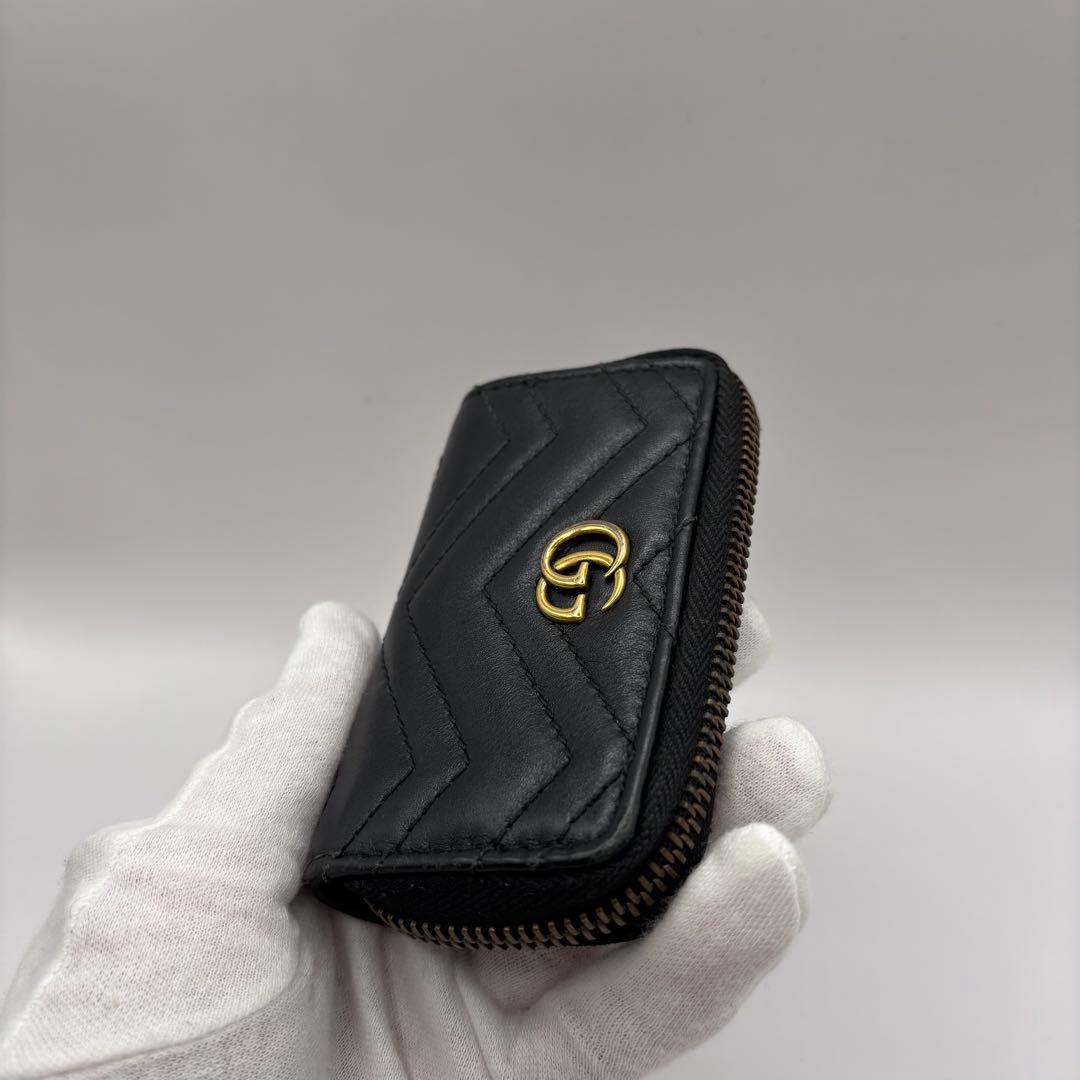 GUCCI キーケース　ケース　ブラック　キルティング　498127 小物