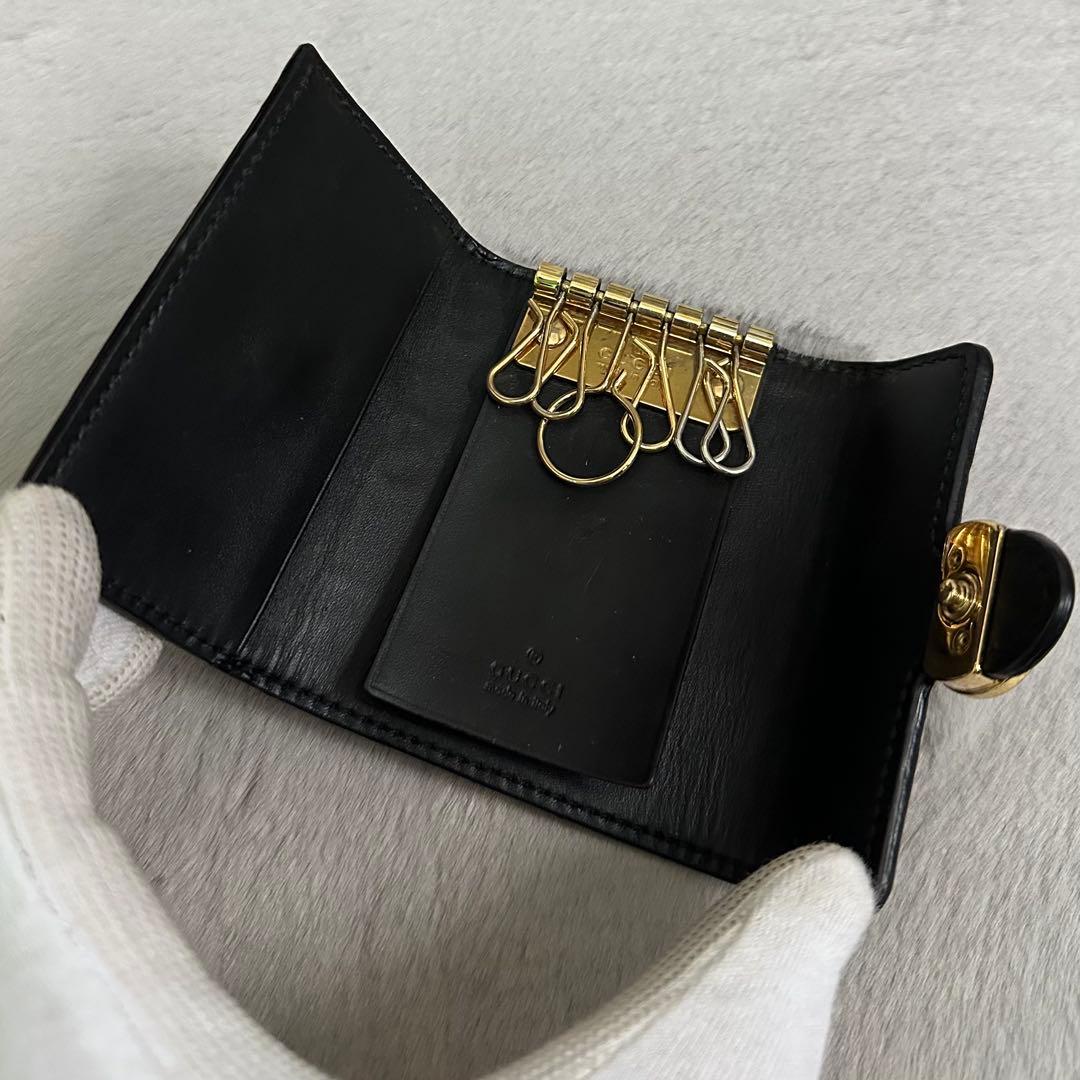 GUCCI グッチ　キーケース　６連　インターロッキング　グッチシマ　GG