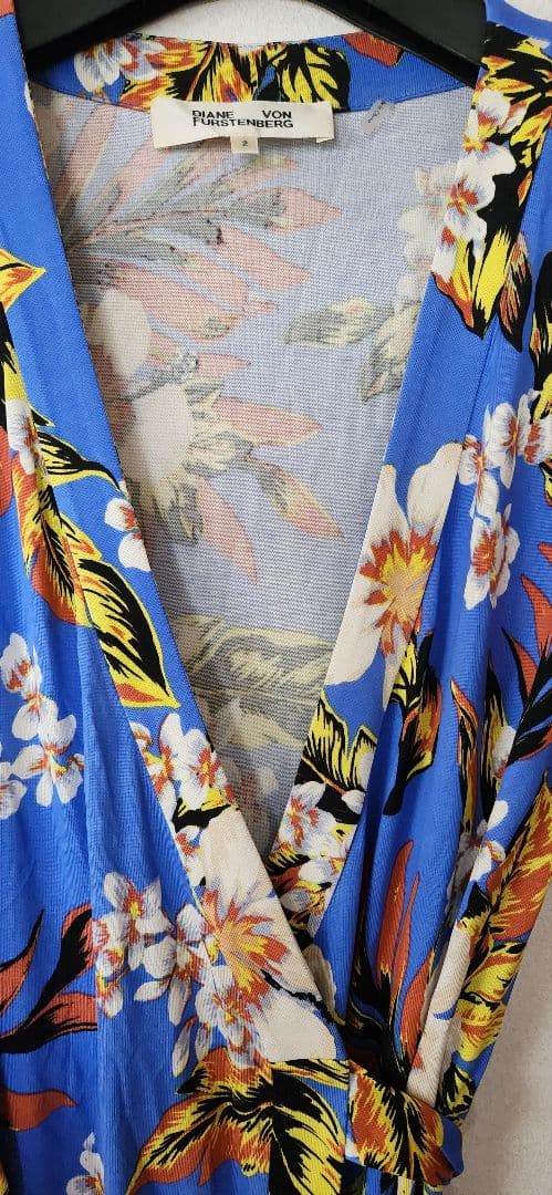 ダイアンフォンファステンバーグ DVFシルクラップマキシドレスワンピースサイズ2