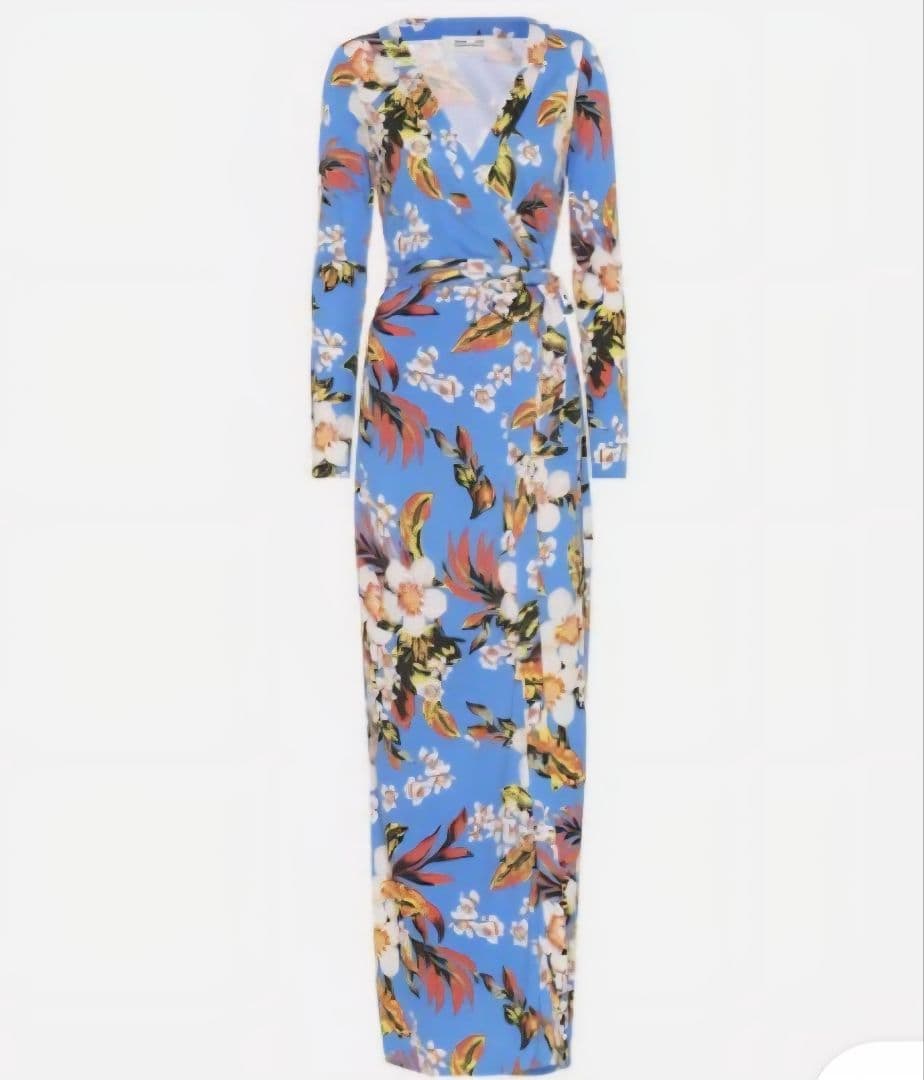 ダイアンフォンファステンバーグ DVFシルクラップマキシドレスワンピースサイズ2