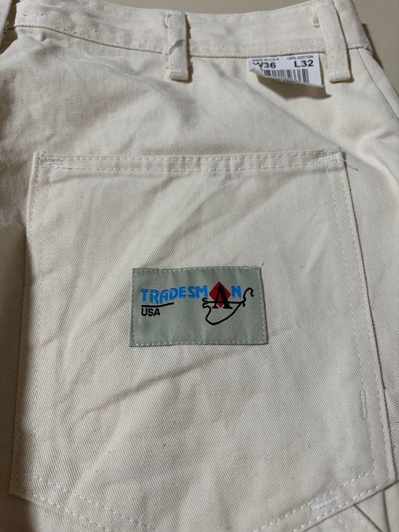 TRADESMAN ホワイト ペインターパンツ　36x32