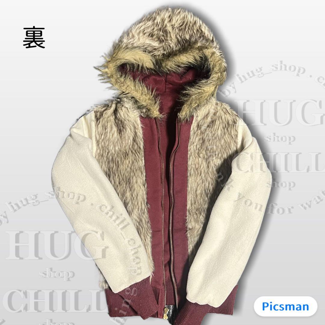 【美品】Abercrombie&Fitch アバクロ ファーダブルジップパーカー