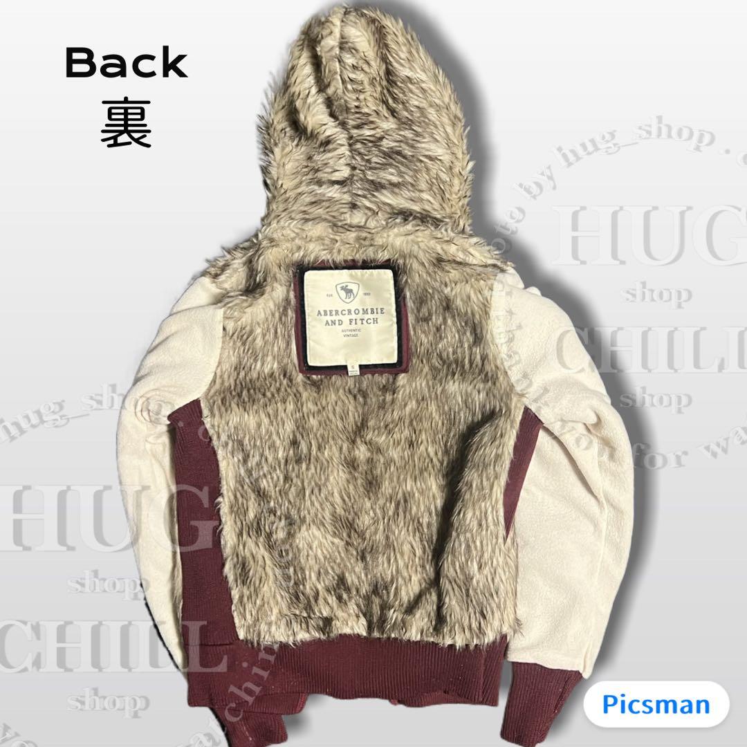 【美品】Abercrombie&Fitch アバクロ ファーダブルジップパーカー