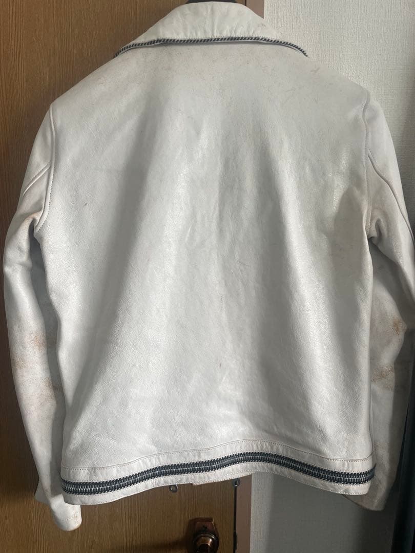 NO ID. / ラムレザーベジタブルパイピングライダースJKT