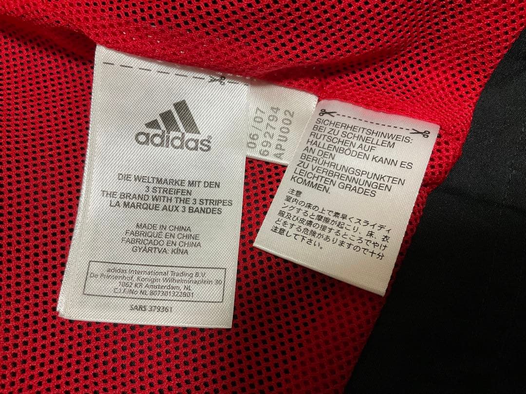 ACミラン adidas ジャージ上下(黒・赤)サイズL