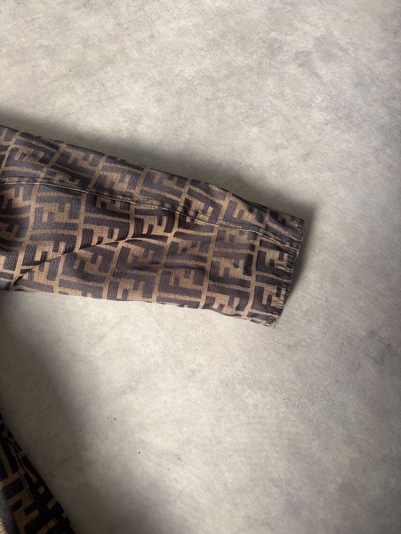 FENDI ズッカ柄 ジャケット 総柄 ブラウン　Lサイズ