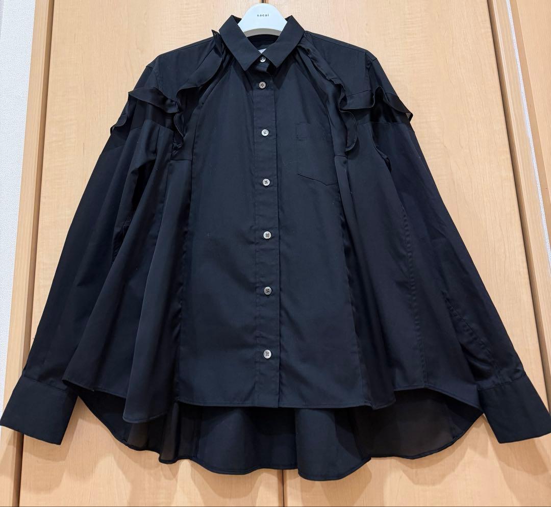 【未使用に近い美品】★sacai サカイ★ドッキング ブラウス シャツ “極品”