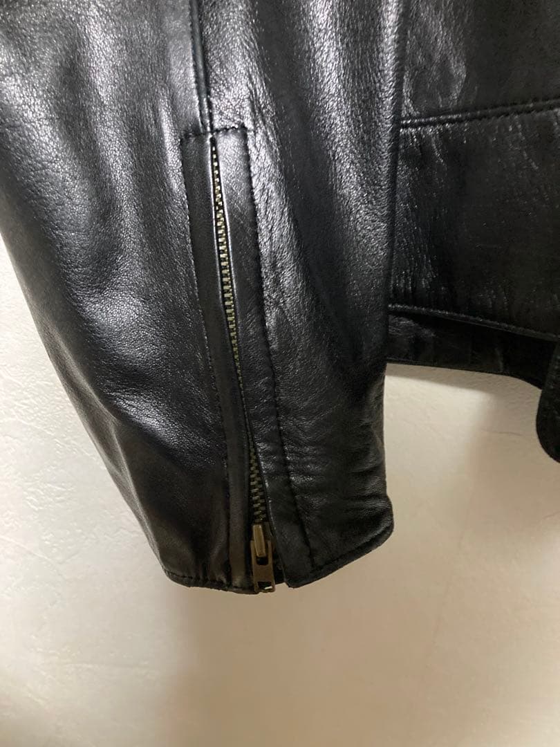 ブラックレザージャケット　48
