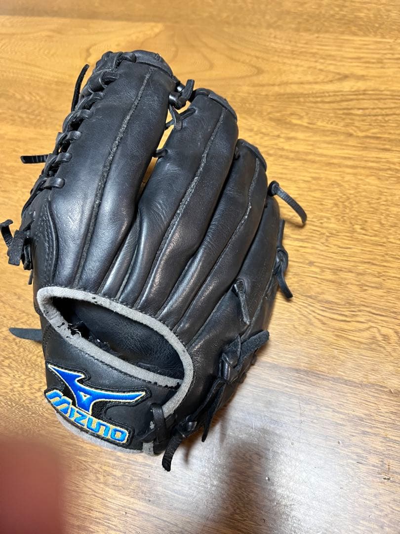 Mizuno 子供左用 軟式グローブ 黒