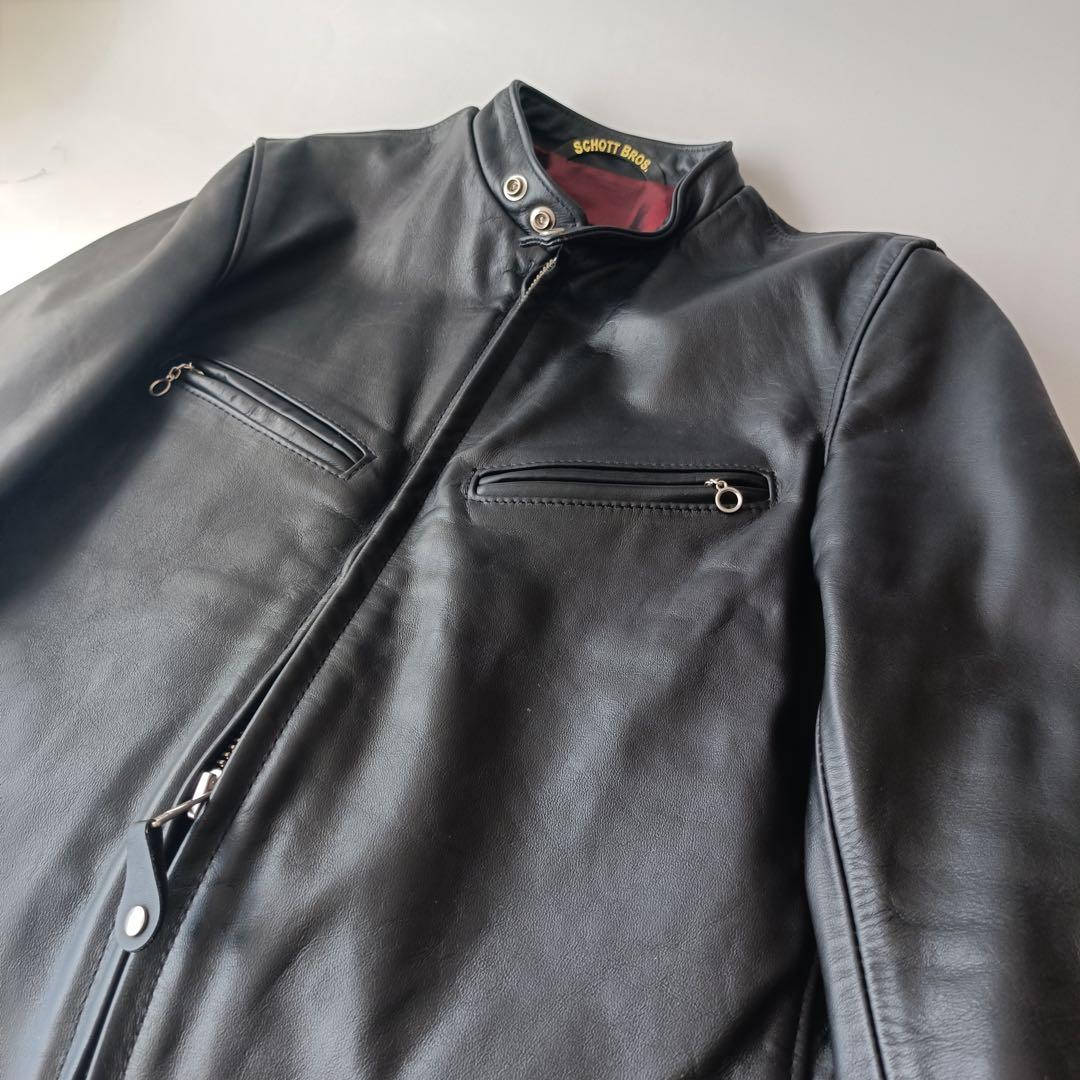 Schott ショット レザー シングルライダースジャケット サイズ34