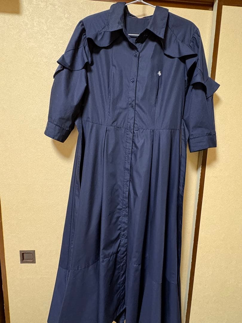 Rirandture POLOコラボ ネイビー 半袖シャツワンピース Mサイズ