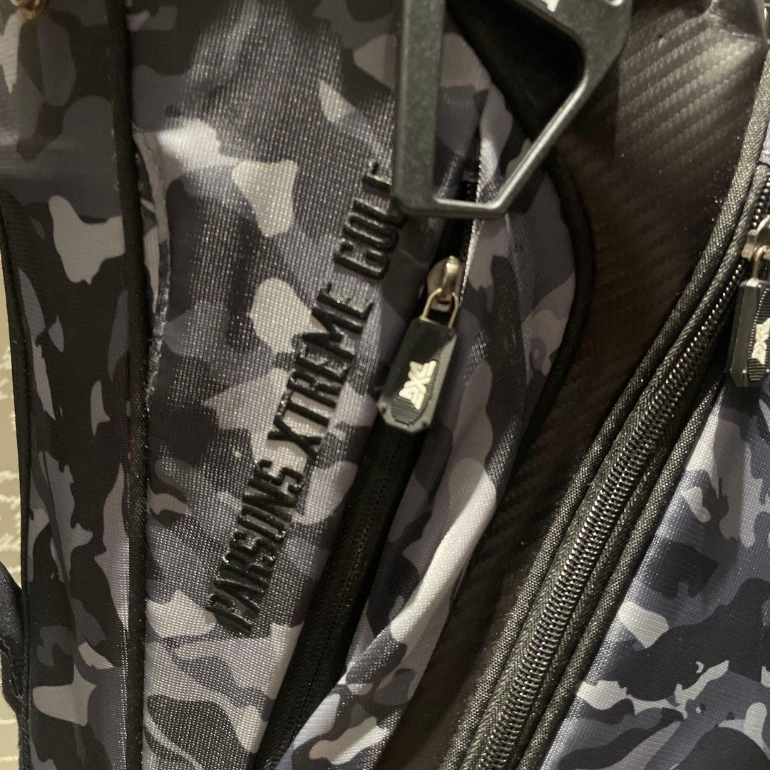 【良品】　PXGキャディバック 迷彩柄 スタンド機能 超軽量