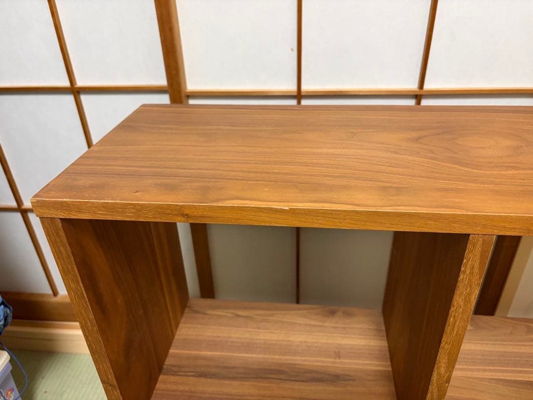 たのメル便送料込み　組み立て不要　無印良品　スタッキングシェルフ　ウォルナット