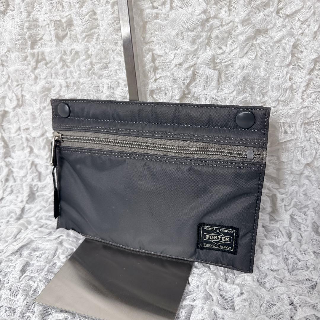 PORTER CREAM トートバッグ　カーキ　グリーン　ナイロン　ポーチ付き