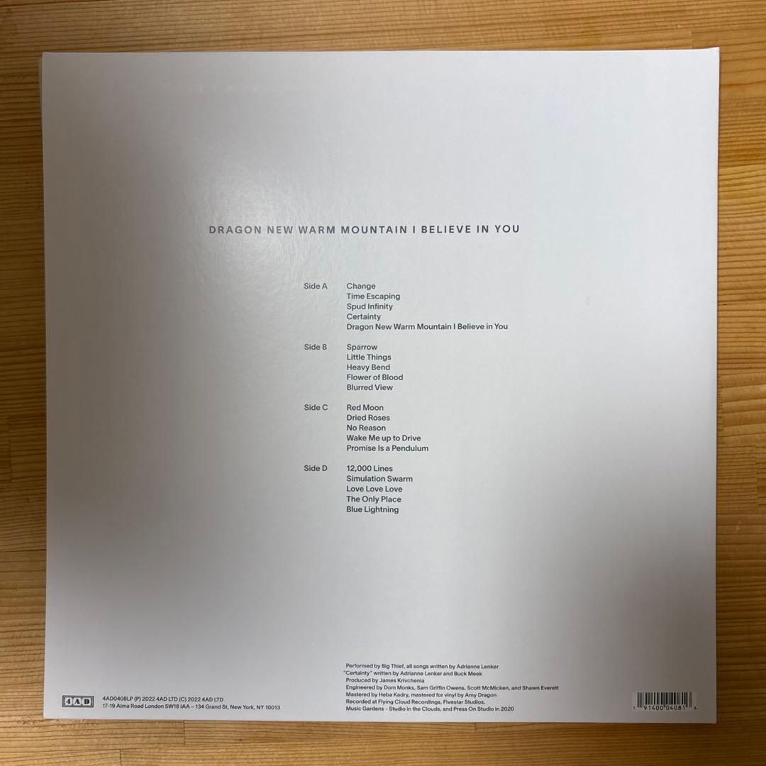 Big Thief 5thアルバム 2LP (限定ランダムカラーvinyl)