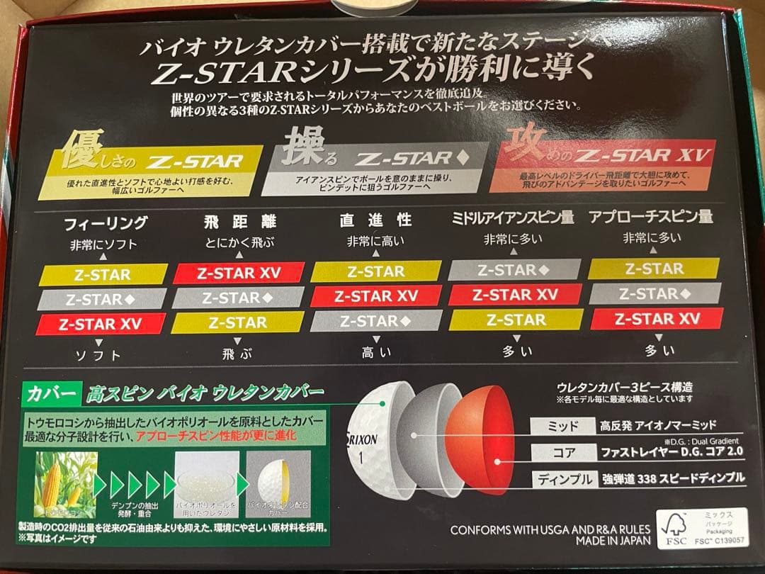 Srixon Z-STAR XV ゴルフボール ロイヤルグリーン　1.5ダース
