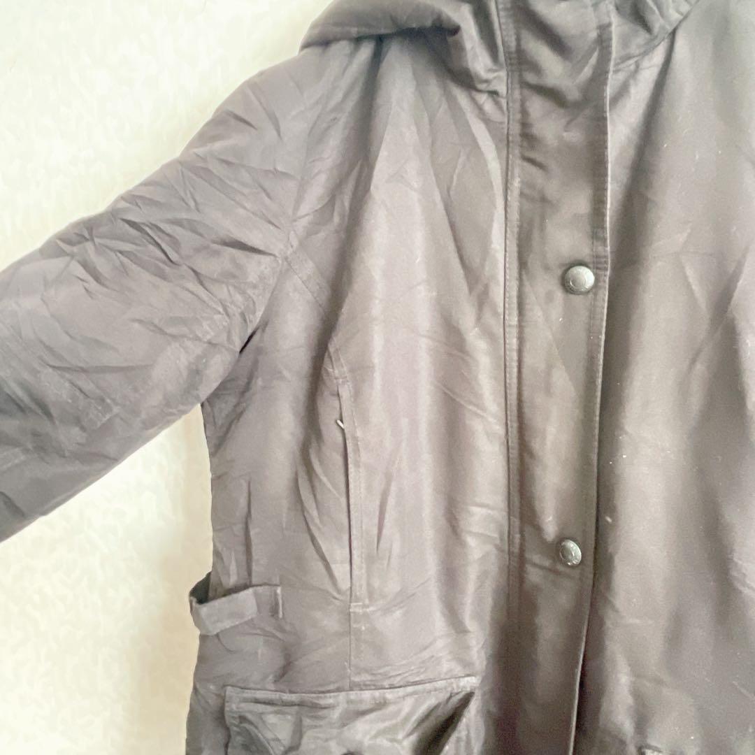 1点物✨海外古着❣BEAVER CANOE フード付きベンチコート L/G 黒