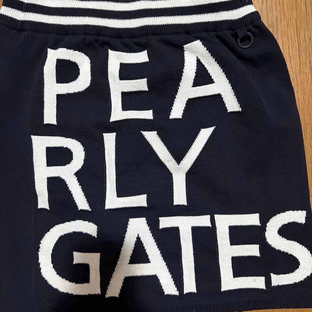 PEARLY GATES ニットスカート ネイビー