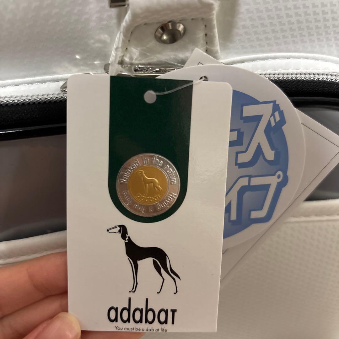 【未使用タグ付き】アダバット｜adabat ボストンバッグ ホワイト　ゴルフ
