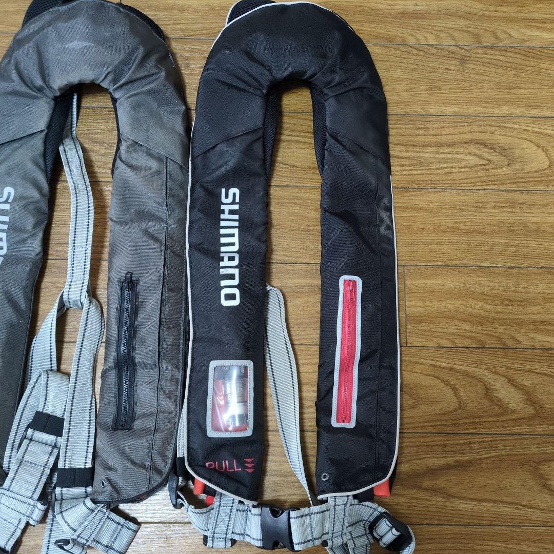 SHIMANO ライフジャケット PULL 3 グレー ブラック2個セット