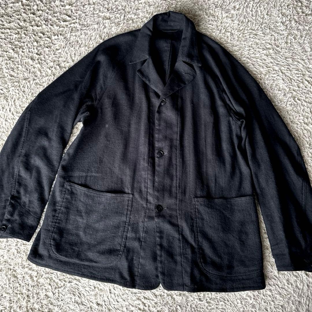 COMOLI コモリ　カシミヤ　和紙　ウールジャケット　ブラック　✨美品✨