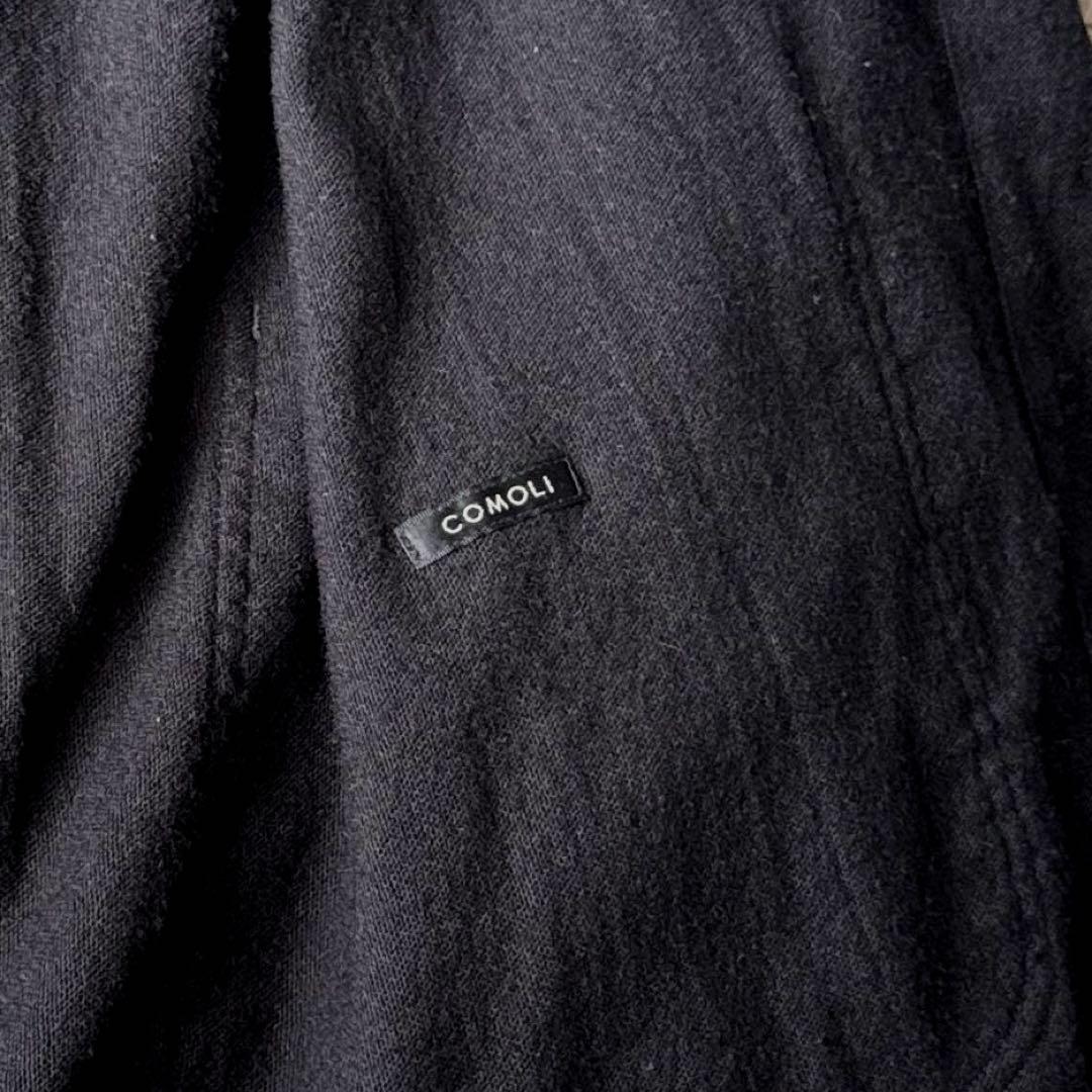 COMOLI コモリ　カシミヤ　和紙　ウールジャケット　ブラック　✨美品✨
