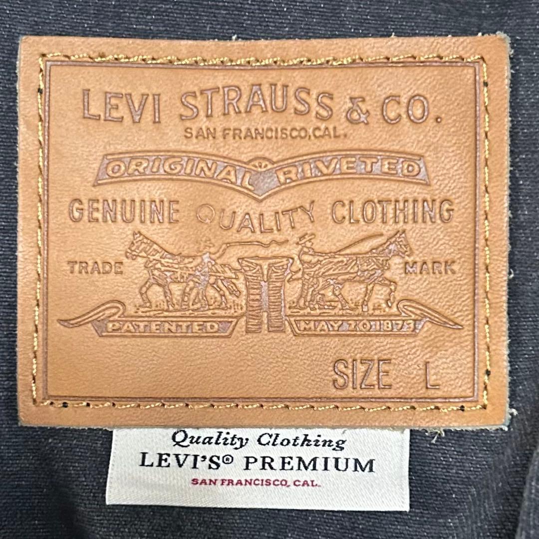 【人気】 LEVI'S PREMIUM ダークグレー トラッカージャケット L