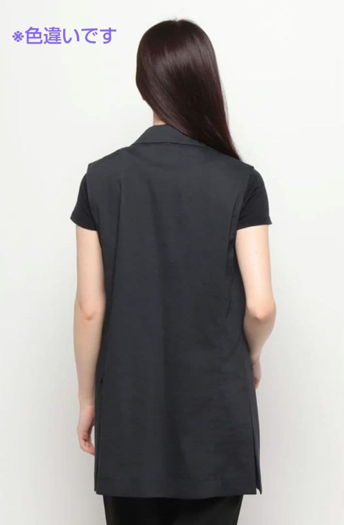 極美品✨️Theory【M】ジレ　サイドスリットリネンベスト　春夏　麻混　紺