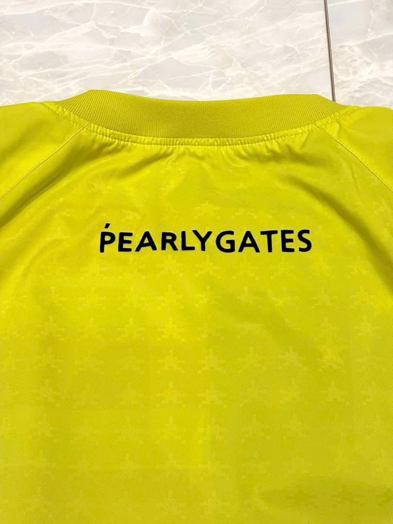 美品　PEARLY GATES スニードジャック長袖　3 ライム　裏地星条旗