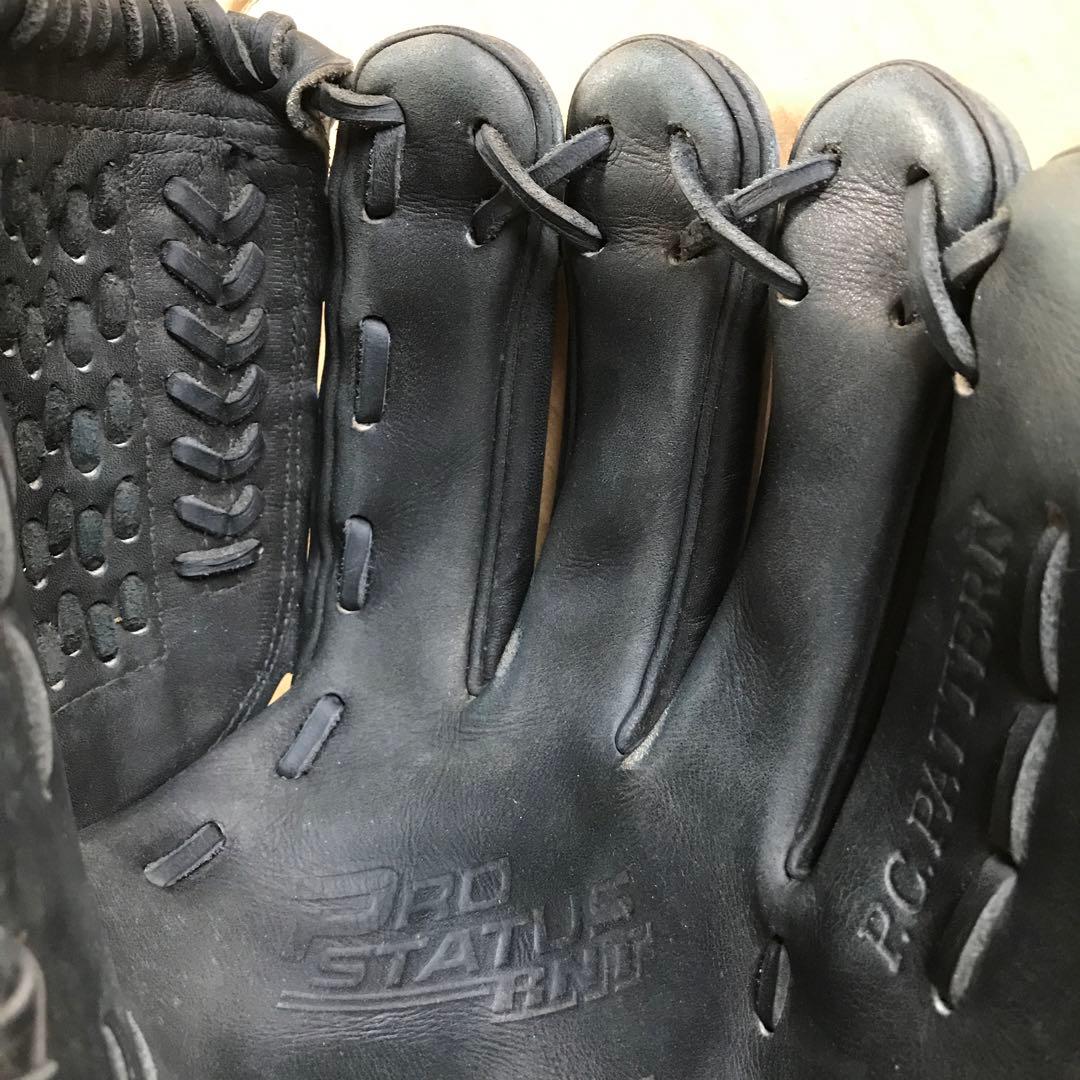 【本日限定セール❗️】ZETT 野球グローブ　投手用　右用　黒　日本製　希少品